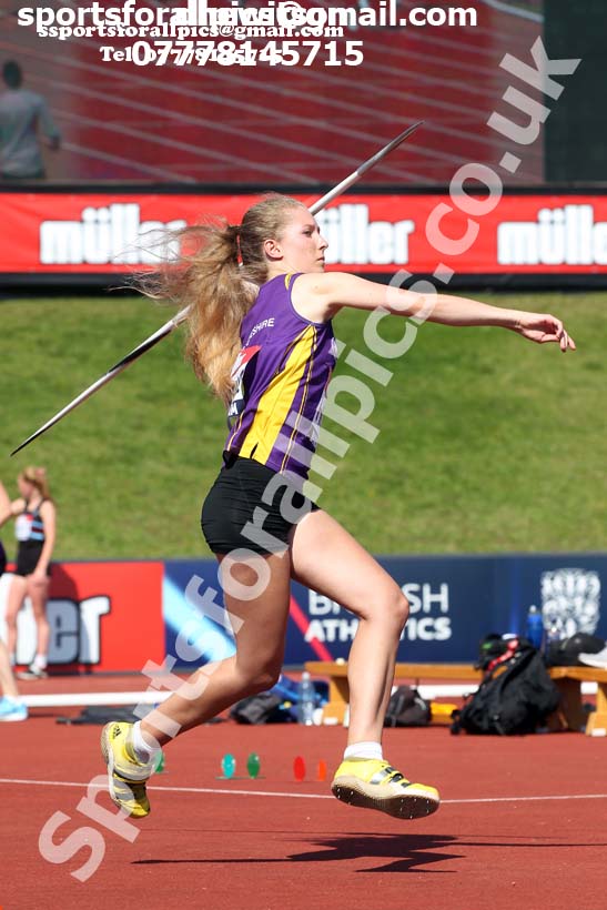 Womens javelin, 2019 Muller British Championships, Alexander Stadium, Birmingham. Photo: David T. Hewitson/Sports for All Pics